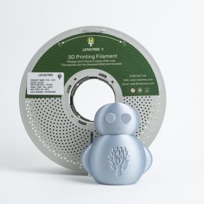 PLA SILK Silver - Diâmetro 1,75mm Bobine 1kg - Lotactree