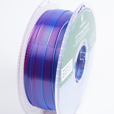 PLA SILK BICOLOR Rose Red + Sky Blue - Diâmetro 1,75mm Bobine 1kg - Lotactree