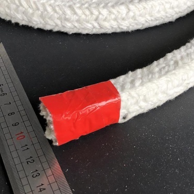 Cordão trançado quadrado Fibra RCF 1100°C com reforço Inconel