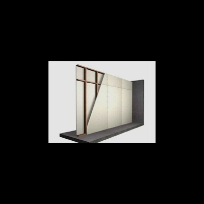 Painel de isolamento acústico e térmico com estrutura de madeira e placa branca