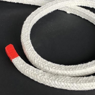 Cordão trançado quadrado Fibra RCF 1100°C com reforço Inconel