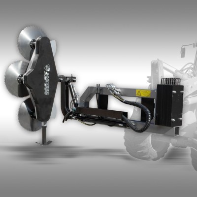 Serra Circular de vaivém AS-600 para trator, carregadora frontal, largura de 1750mm