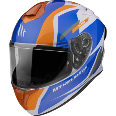 Capacete MT Targo Pro Sound Azul/Laranja