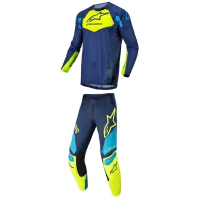 Conjunto Alpinestars Techstar Factory 22' Azul