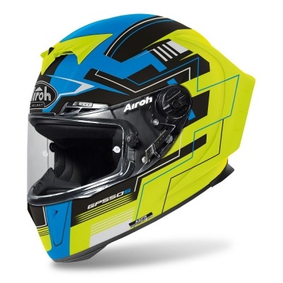 Capacete Airoh GP550 S Challenge Azul / Amarelo