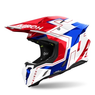 Capacete Airoh Twist 3 Dizzy Vermelho e Azul