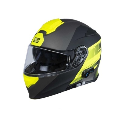 Capacete Modular Origine Delta com Intercomunicador Row Amarelo Fluo