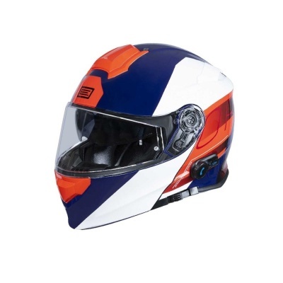 Capacete Modular Origine Delta com Intercomunicador Row Azul / Vermelho