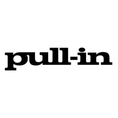 Logótipo da marca pull-in em letras pretas
