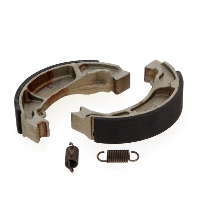 Sapatas de travão metálicas com revestimento preto e duas molas