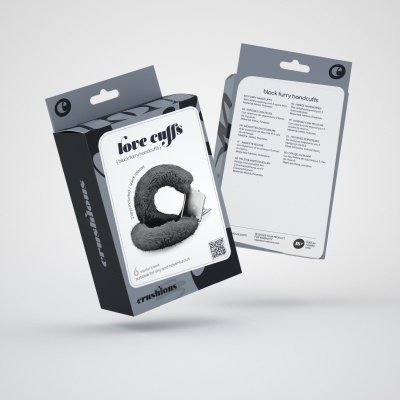 ALGEMAS DE PELUCHE LOVE CUFFS CRUSHIOUS PRETAS