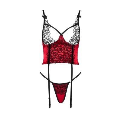 CORPETE E TANGA OLENA VERMELHO BEAUTY NIGHT FASHION
