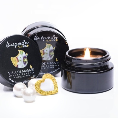 VELA COM FEROMONAS AROMA MARACUJÁ 20ML TENTACIÓN PLAY SEX