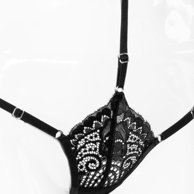 CUECA FIO DENTAL COM GARGANTILHA CR-4385 PRETA