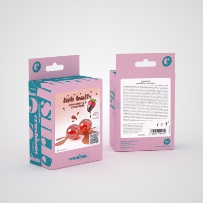 BOLINHAS EXPLOSIVAS LUBRIFICANTES COM SABOR A MORANGO & CHOCOLATE LUB BALLS