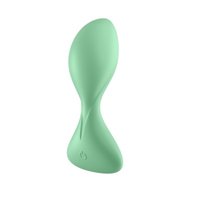 Dispositivo verde claro ergonómico em silicone com botão de ligar