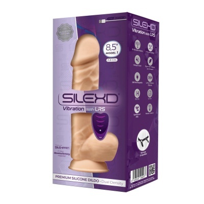 VIBRADOR REALISTA COM ROTAÇÃO E COMANDO SILEXD FLESH MODELO 1 8.5' SILEXD