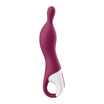Vibrador vinhos com detalhes brancos e alça circular