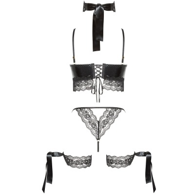 CONJUNTO DE 5 PEÇAS SHAQUILA PRETO BEAUTY NIGHT FASHION