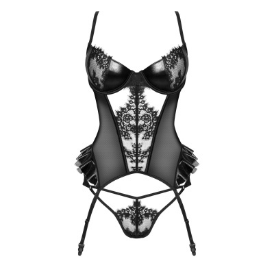 CORPETE E TANGA RAFAELLA PRETO BEAUTY NIGHT FASHION