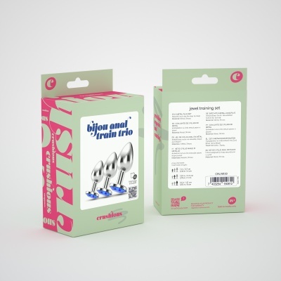 ANAL TRAIN TRIO BIJOU AZUL CRUSHIOUS COM BOLSAS INDIVIDUAIS GRÁTIS