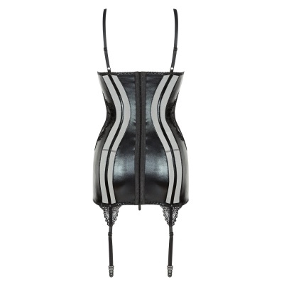 CAMISA DE NOITE E TANGA MARILYN PRETA BEAUTY NIGHT FASHION