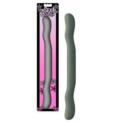 DILDO DUPLO SEX PLEASE! 18' CINZENTO