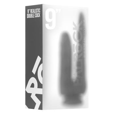 DILDO DUPLO REALÍSTICO REALROCK 9? TRANSPARENTE