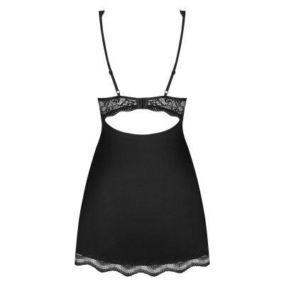 CAMISA DE NOITE E TANGA LUVAE OBSESSIVE PRETA