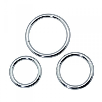 CONJUNTO DE 3 ANÉIS PARA O PÉNIS METAL COCK RINGS TIMELESS