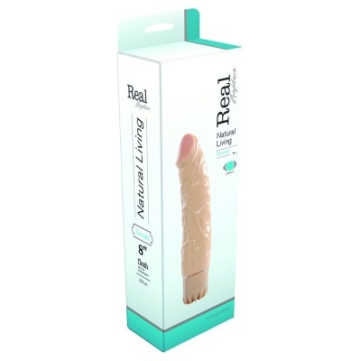 Embalagem de vibrador Real Natural Living cor de pele
