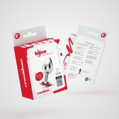 PLUG ANAL JOIA BIJOU VERMELHO PEQUENO CRUSHIOUS COM BOLSA AVELUDADA GRÁTIS