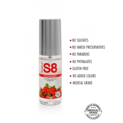 LUBRIFICANTE À BASE DE ÁGUA COM SABOR A MORANGO S8 STIMUL8 50ML