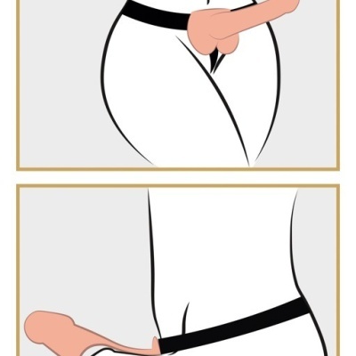 STRAP-ON OCO COM TESTÍCULOS 9' FETISH FANTASY SERIES BRANCO