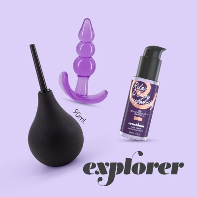 EXPLORER DUCHE ANAL 90ML COM LUBRIFICANTE ANAL 50ML E PLUG THE PLUNGER CRUSHIOUS