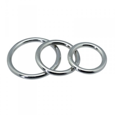 CONJUNTO DE 3 ANÉIS PARA O PÉNIS METAL COCK RINGS TIMELESS