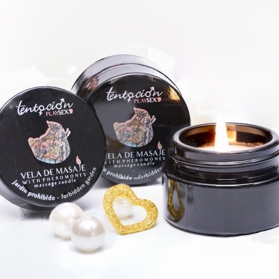 VELA COM FEROMONAS AROMA JARDIM PROIBIDO 20ML TENTACIÓN PLAY SEX