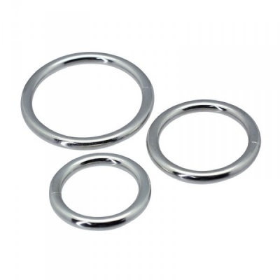 CONJUNTO DE 3 ANÉIS PARA O PÉNIS METAL COCK RINGS TIMELESS