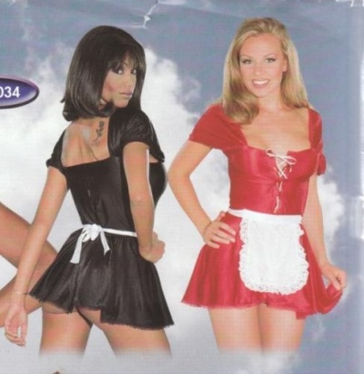 Conjunto Fantasia Criada de Servir PRETO