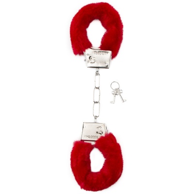 ALGEMAS COM PELUCHE FURRY HANDCUFFS VERMELHAS