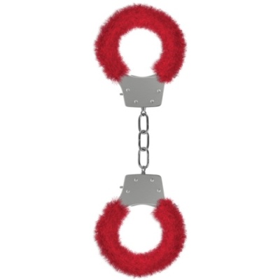 ALGEMAS COM PELUCHE PLEASURE FURRY HANDCUFFS VERMELHAS