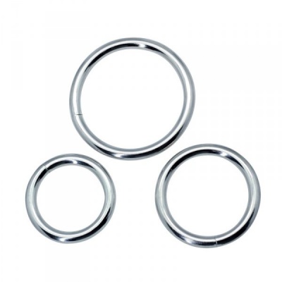 CONJUNTO DE 3 ANÉIS PARA O PÉNIS METAL COCK RINGS TIMELESS