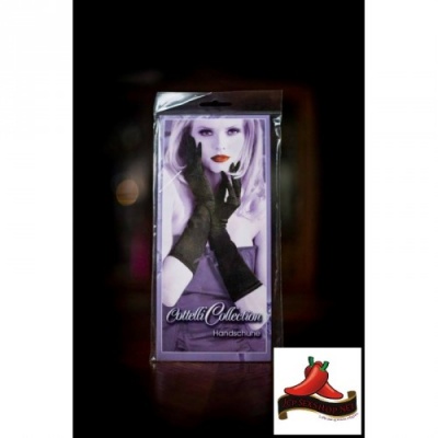 Luva em cetim curta preta