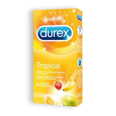 PRESERVATIVOS DUREX TROPICAL 6 UNIDADES