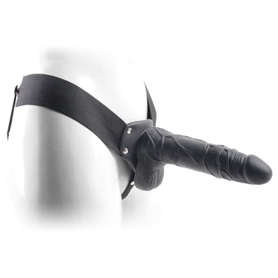 STRAP-ON OCO COM TESTÍCULOS REAL RAPTURE AIR FEELING 8' PRETO