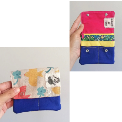 Carteira para cartões e moedas