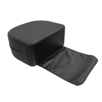Apoio de braço para automóvel preto com extensão de tecido