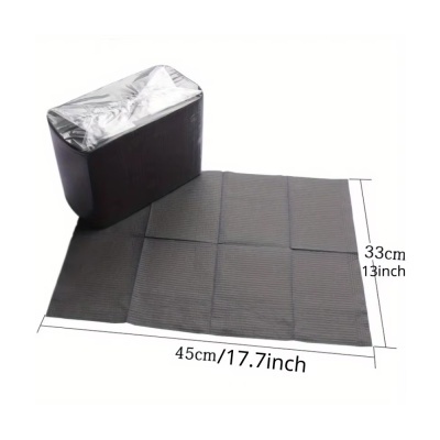 Tapete dobrável preto impermeável para transporte de animais com medidas indicadas