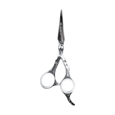 Tesoura de corte profissional prateada para cabelo