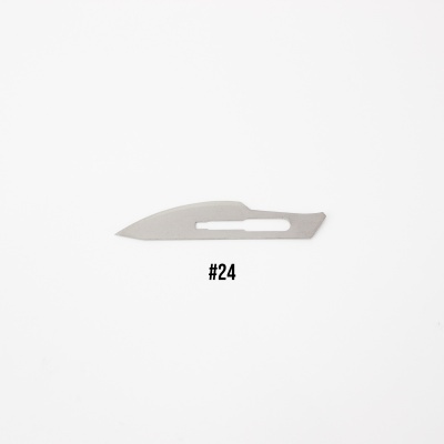 100 Lâminas #24 para Faca Cirúrgica | LFC24